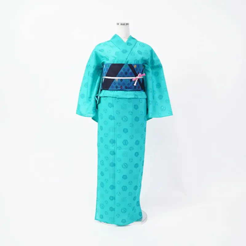 Hatsune Kobou Yukata Kimono – Diffusion Light Blue Pigment Inkjet Print 1