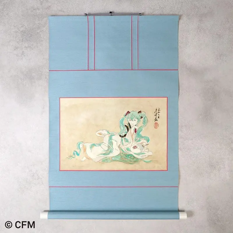 Hatsune Miku Limited-Edition Hanging Scroll – 1 Of 50 Handmade Art Scrolls 1