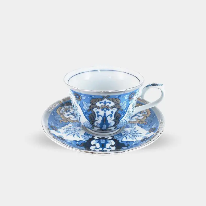 Hazuki Coffee Bowl – Hayashikuro Kiln, Handcrafted Imari-Arita Porcelain (Indigo) 1