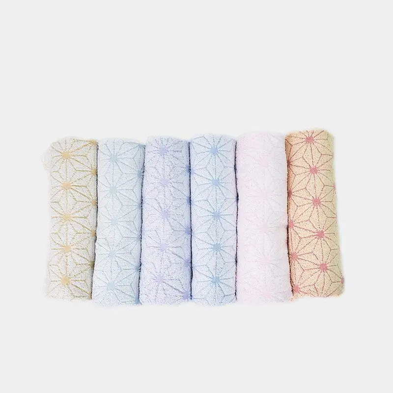 Hemp-And-Star Motif Japanese Bath Towel By Senshu Towel And Fukuroya Towel 1