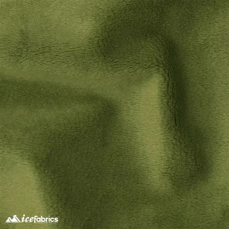 Herbal Rosemary Minky Fabric With Faux Fur Surface | Nivarasoft 1