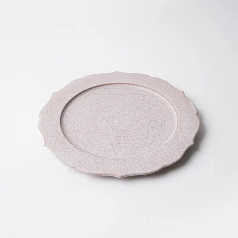 Hibiki Rimmed Dinner Plate In Rinka-M Red – Traditional Kyoto Kiyomizu Ware By Fuuu 1