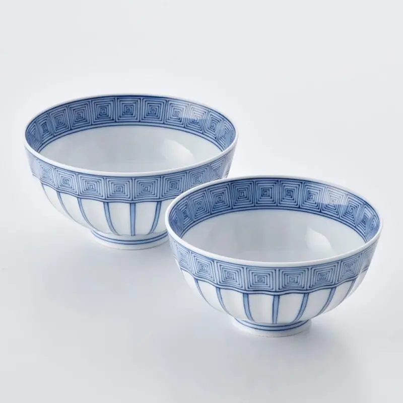 Hirado-Jusso Rice Bowl Set – Dual Ceramic Bowls With Classic Regional Design 1