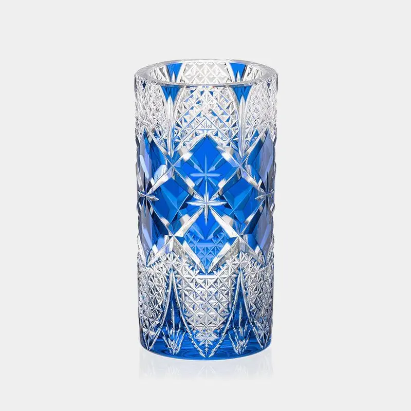 Hishi-Yotsu-Hana Vase | Geometric Edo Kiriko Crystal Design 1