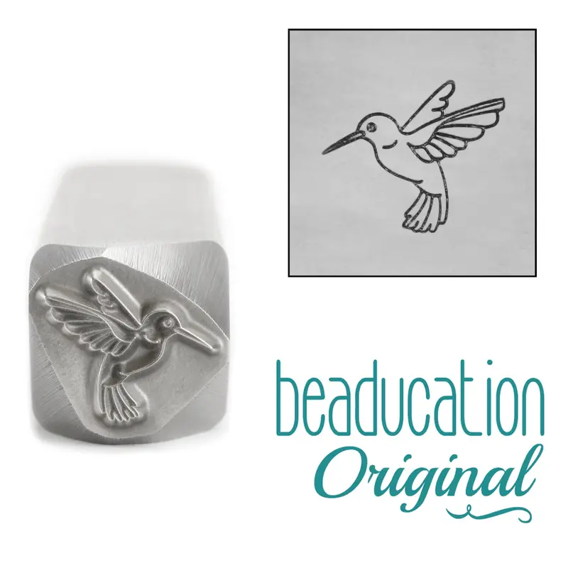 Hummingbird In Flight Metal Stamp, 10.5Mm – Beaducation Original 1