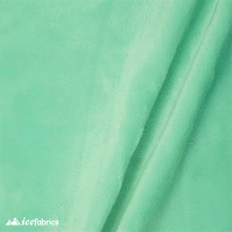 Icy Mint Minky Fabric Roll – Refreshing Solid Velvet Fabric | Nivarasoft 1