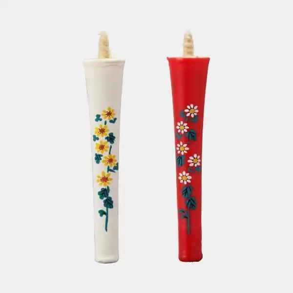 Ikari Kogiku (Miniature Chrysanthemum) Candle – 4-Momme Japanese Traditional Candle By Nakamura 1