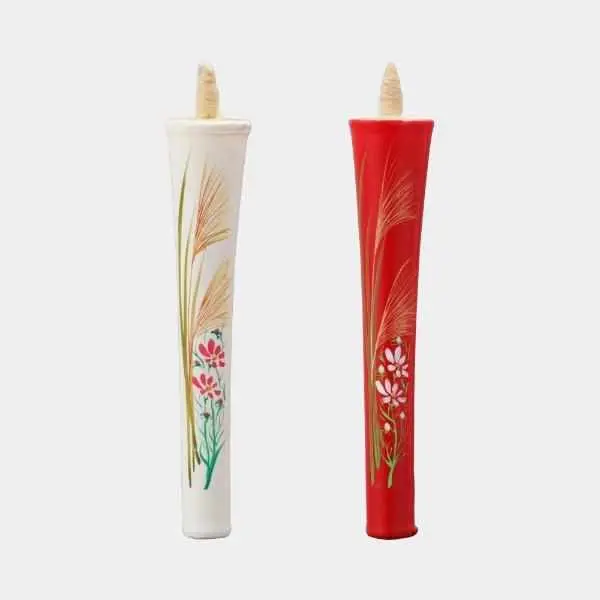 Ikari Pampas Grass Candle – 4-Momme Japanese Traditional Candle By Nakamura 1