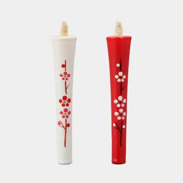 Ikari Plum Blossom Candle – 4-Momme Japanese Traditional Candle By Nakamura 1