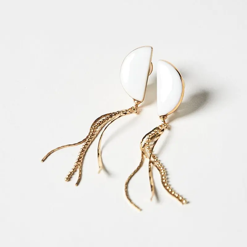 Imari-Arita Porcelain Earrings – Half-Moon Shape | 6.Kiln 1