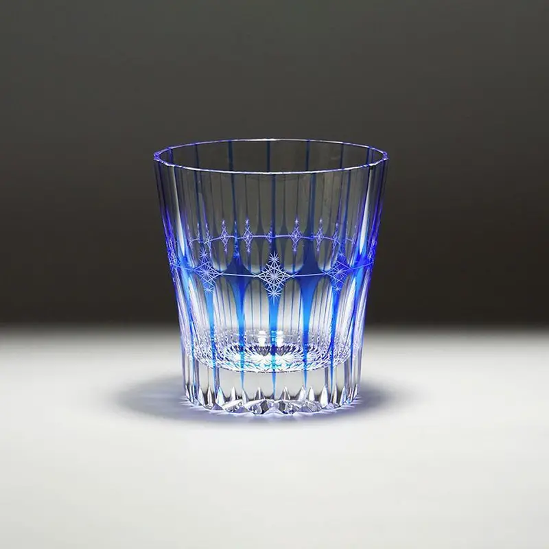 Indigo Rinzen Multi-Color Kiriko Glass Accent 1
