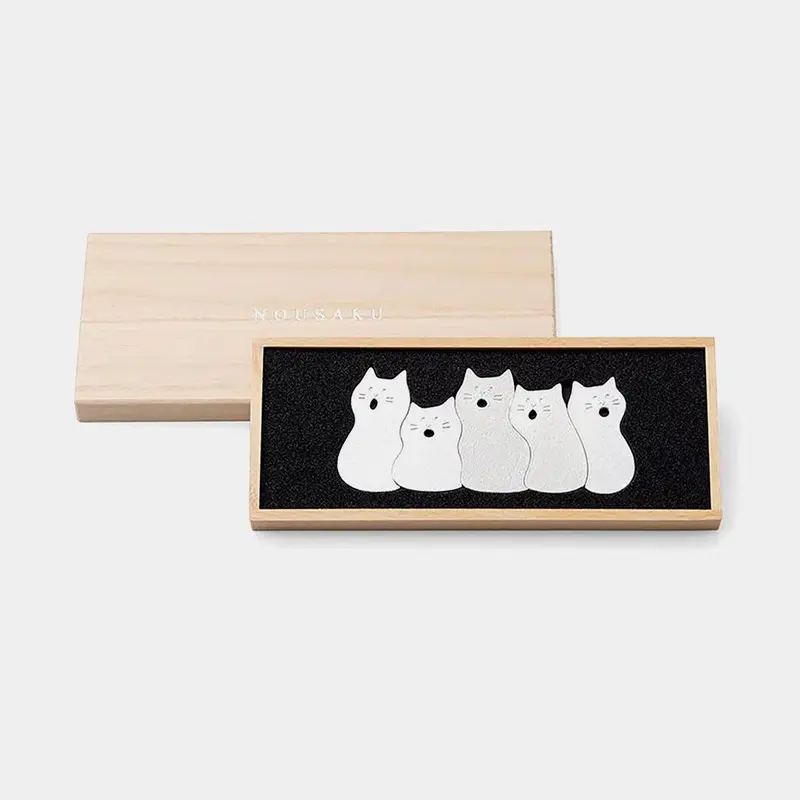Interlocking Cat Chopstick Rests (5-Piece Set) – Cast Metal Table Accessory By Nousaku 1