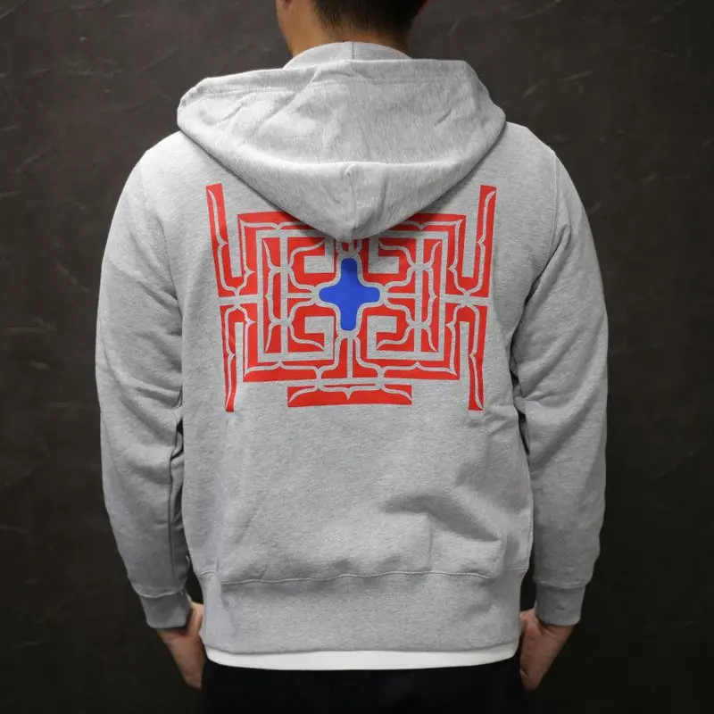 Ioll Gray Hoodie – Modern Apparel Blending Ainu Motifs And Urban Design 1
