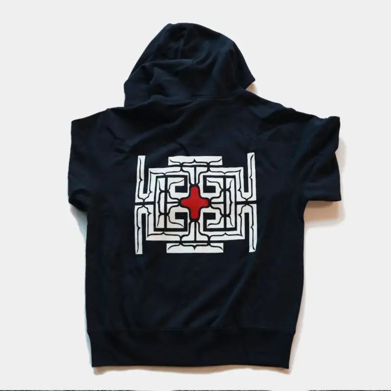 Ioll Navy Hoodie – Contemporary Ainu Craft-Inspired Streetwear 1