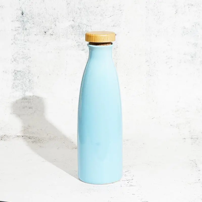 Ionbottle Candy Blue Tumbler – Calming Hued Ceramic Insulated Bottle 1