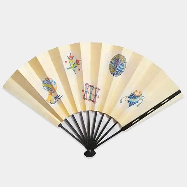 Itome Yūzen Decorative Fan By Unkindo Fukatsu – Edo-Style Round Folding Fan 1