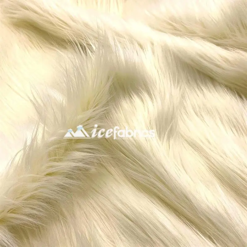 Ivory Luxeshag Shaggy Mohair Faux Fur For Interior Design 1