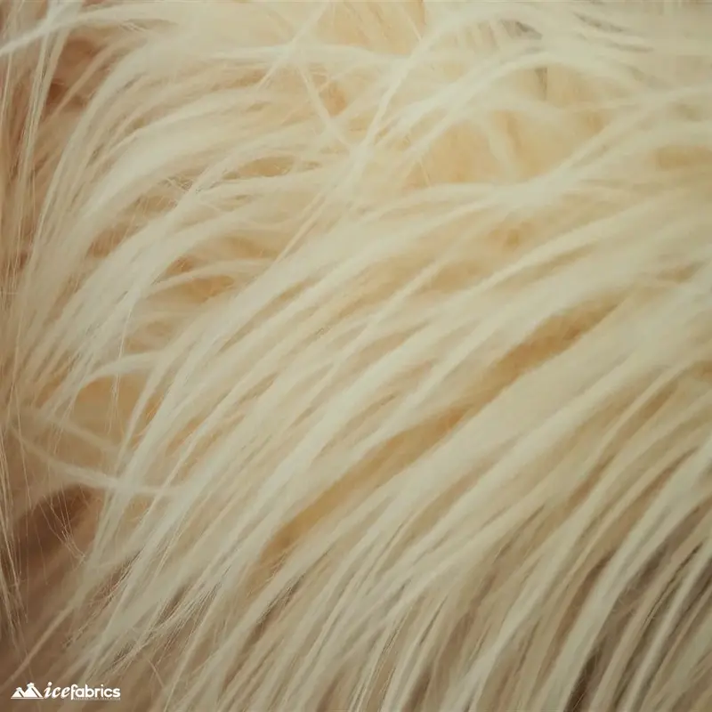 Ivory Mohair-Style Faux Fur Fabric – Alpine Luxe Collection 1