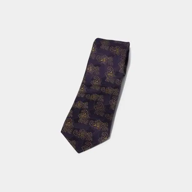 Japanese Silk Paisley Tie In Purple | Shakunone Brand (Gift-Ready) 1