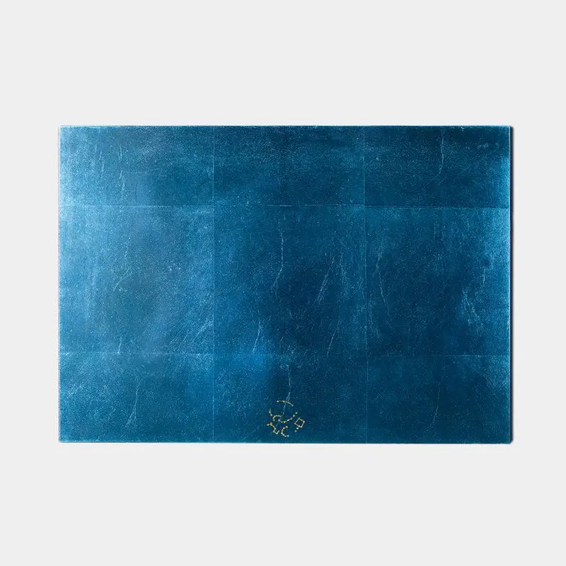 Kaga Shikisai Water Blue Table Mat – Kanazawa Gold Leaf Embellished Design By Hakuichi 1