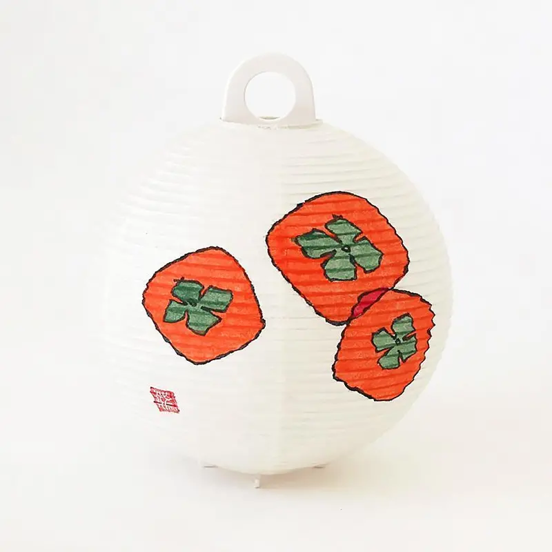 Kaki (Persimmon) Motif Letter Lantern | Artisan Gifu Chochin 1