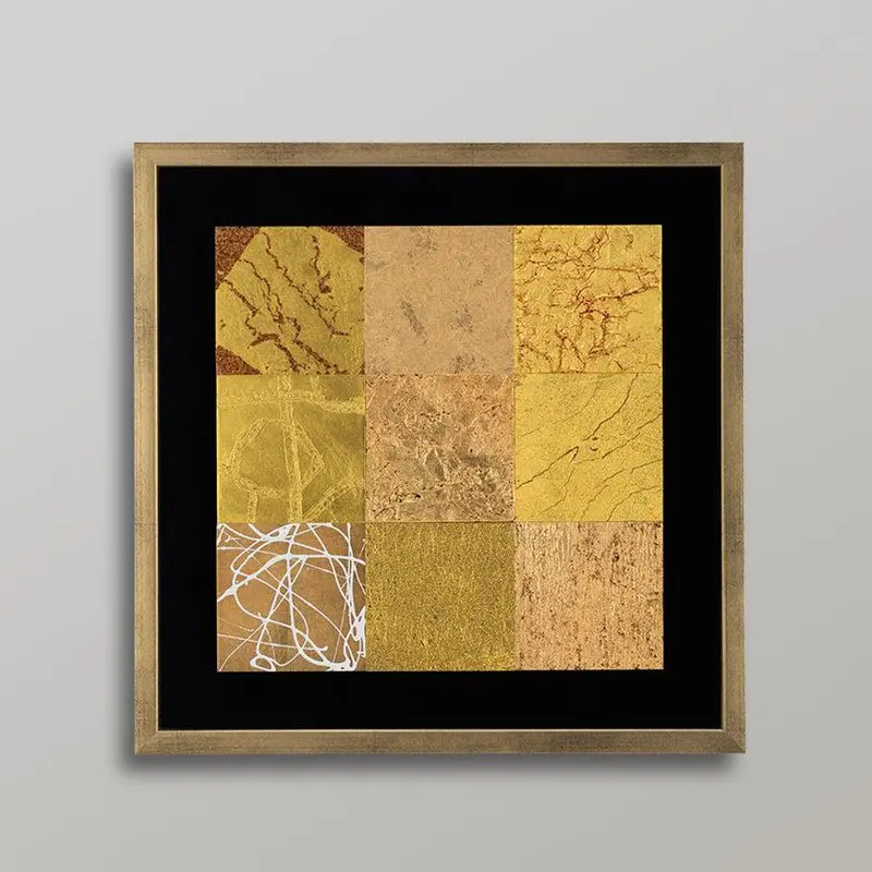 Kanazawa Gold Leaf Wall Art Decor – Luxe Metallic Wall Hanging In Medium And Large Sizes 1