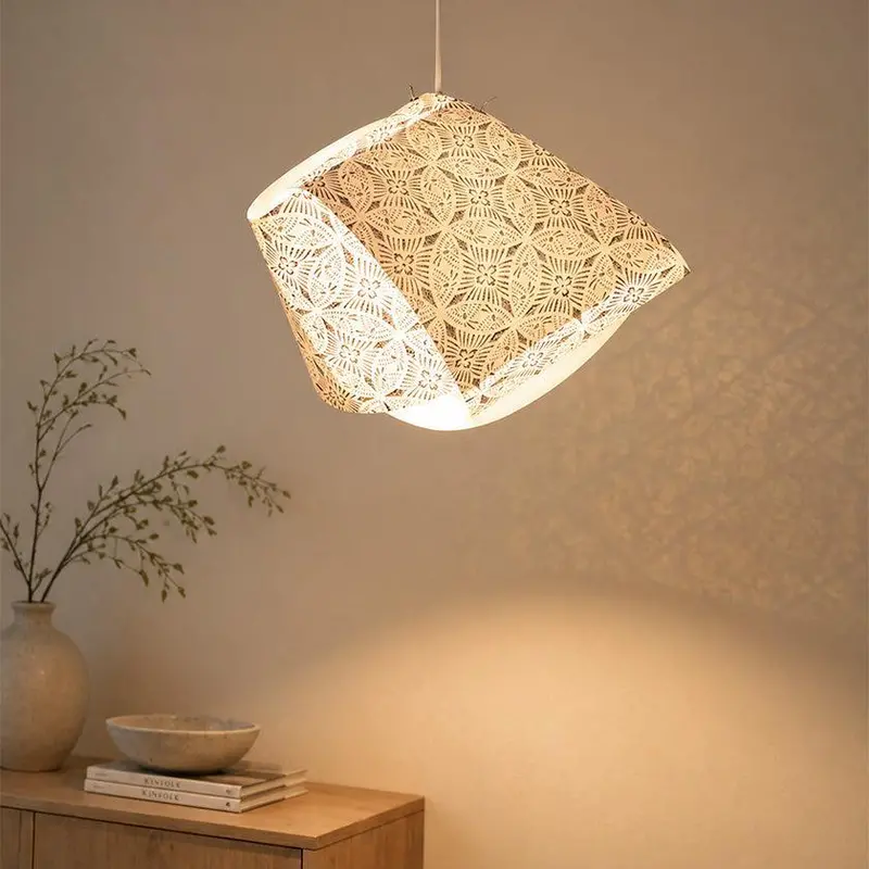 Kara-Iro Suzume Table Lamp – Sparrow Motif Karakami Lighting Design 1
