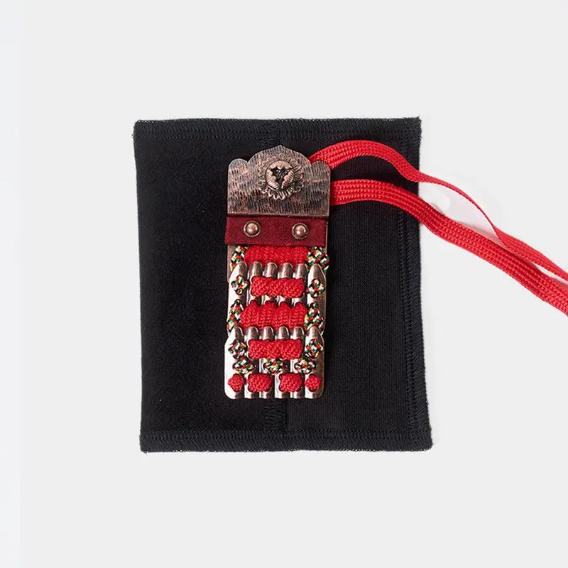 Kazari Koyoroi Mini Amulet – Copper Finish With Red Braided Cord | Art Armor Kyoto 1