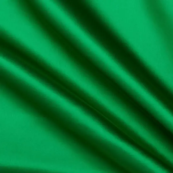 Kelly Green Bridal Satin Fabric – High-Shine Satin 1