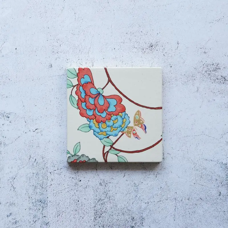Kemonode Tile Series – No. 4 Ceramic Art Panel Or Tableware, Kyoto Yuzen Finish 1