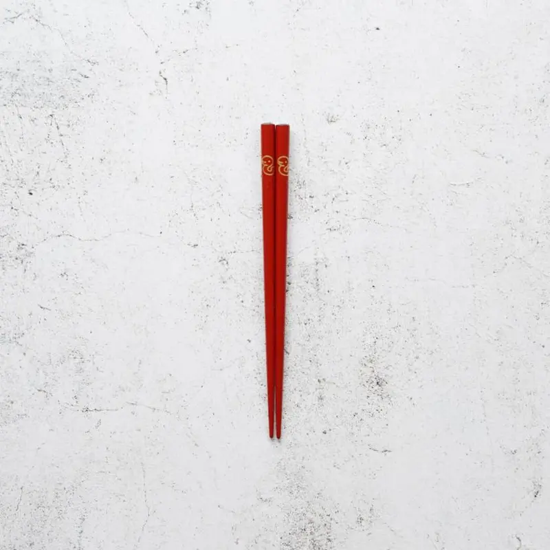 Kids’ Zodiac Chopsticks – Red Snake Pattern | Handcrafted Wajima Lacquer From Hashimoto Kousaku Sikki 1