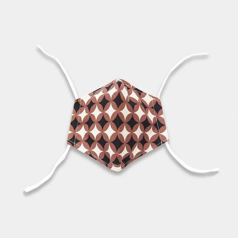 Kinumask Square Cut Face Mask – Pattern G | Traditional Yuzen-Dyed Fabric 1