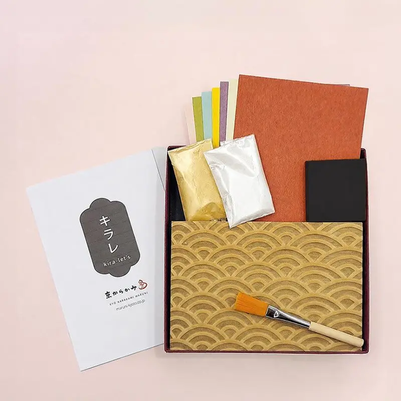 Kirare Paper Craft Kit: Seikaiha Wave Design – Kyoto Traditional Stencil Art By Maruni 1