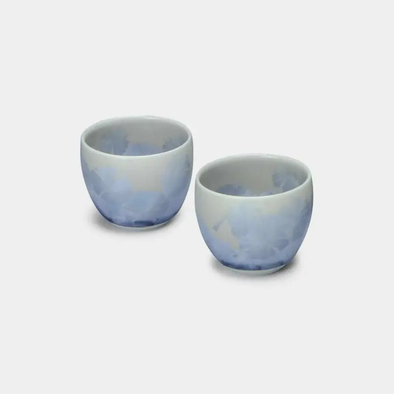 Kiyomizu-Yaki Ginfuji Flower Crystal Sake Cup (Guinomi) | Touan Single Piece 1