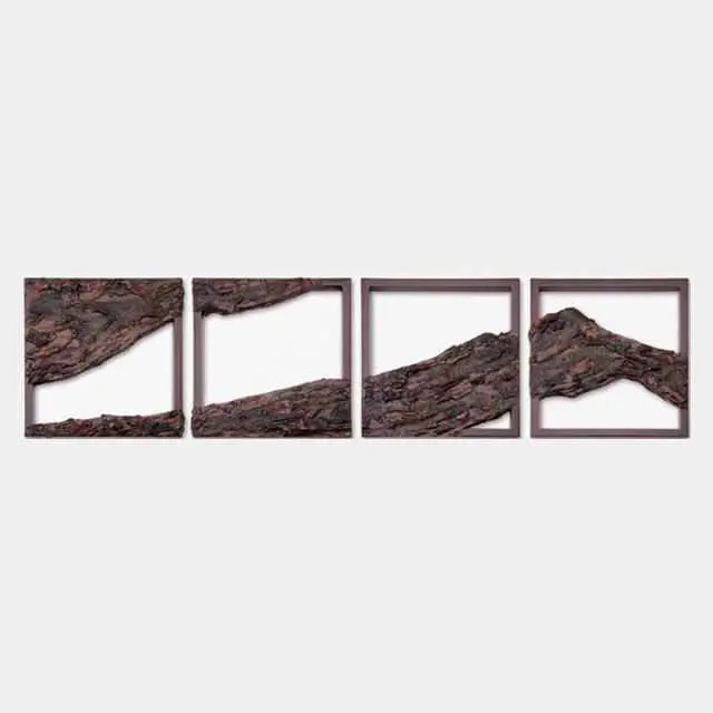 Kokemusu Mountain Range Four-Panel Lacquer Screen Set | Wajima Wall Art 1