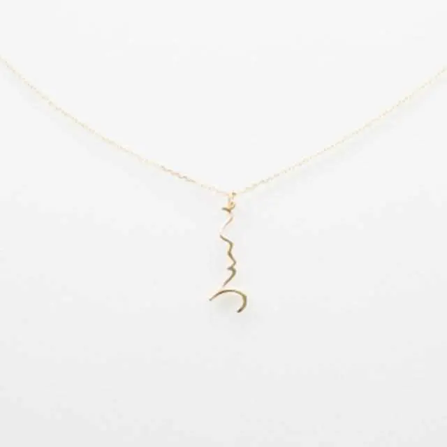 Kokoro (Heart) Gold Pendant Necklace K10 | Saori Kunihiro Symbolic Metal Design 1