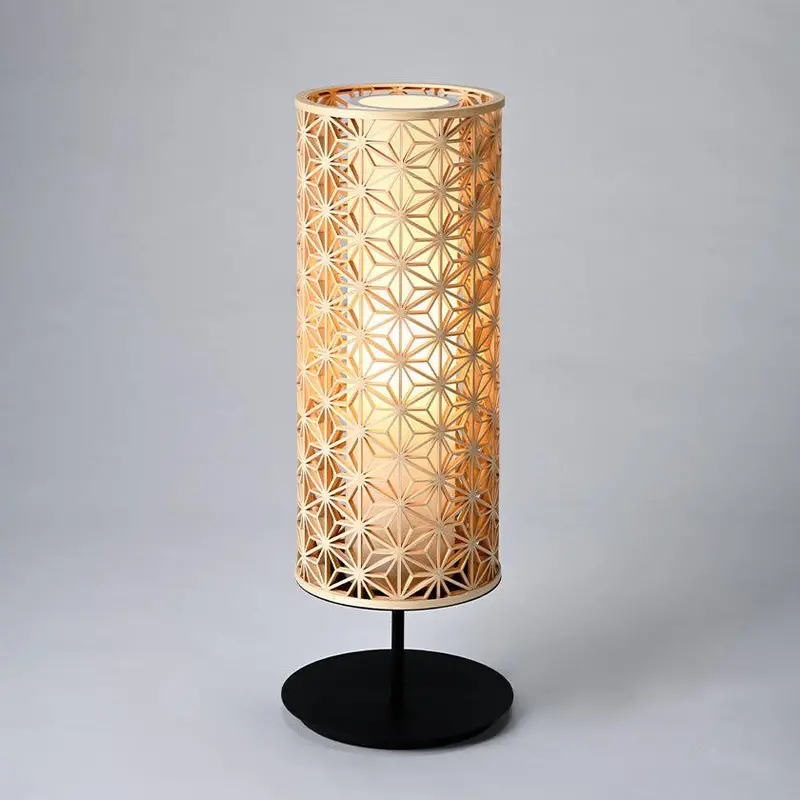 Kumiko Hemp Leaf Floor Lamp – Model 02 | Kyoto Wood Joinery Lighting 1