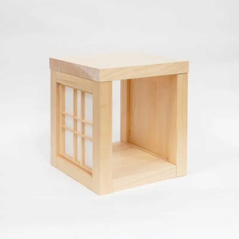 Kumiko Shelf (S Size) – 9-Grid Design On One Side | Handcrafted Woodwork | Kino-Sachi 1