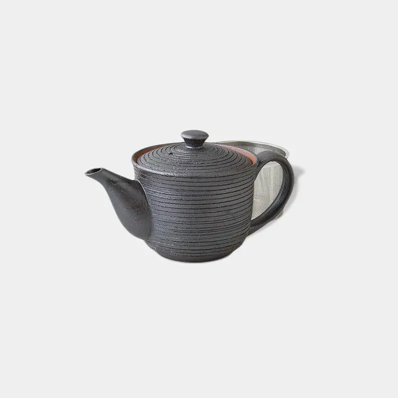 Kuro Sen-Dan Black Ceramic Pot – Minimalist Hasami Stoneware By Saikai Toki 1