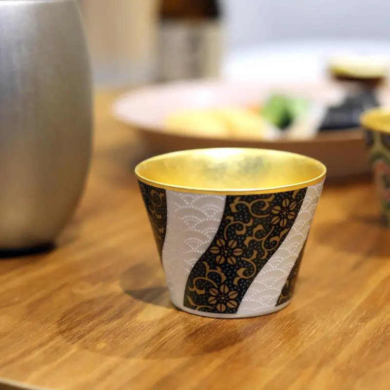 Kutani Blue Grain Bowl – Traditional Ceramics With Kanazawa Gold Accents 1