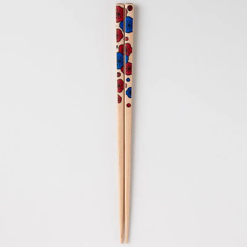 Kutani-Style Plum Blossom Chopstick Rest & Gift Box Set – 22.5 Cm – Matsukan 1