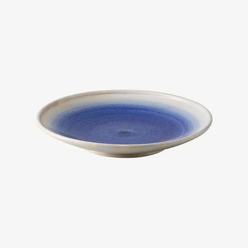 Large Blue Platter – Someru Tama No.8 | Authentic Hasami Ware | Saikai Toki 1