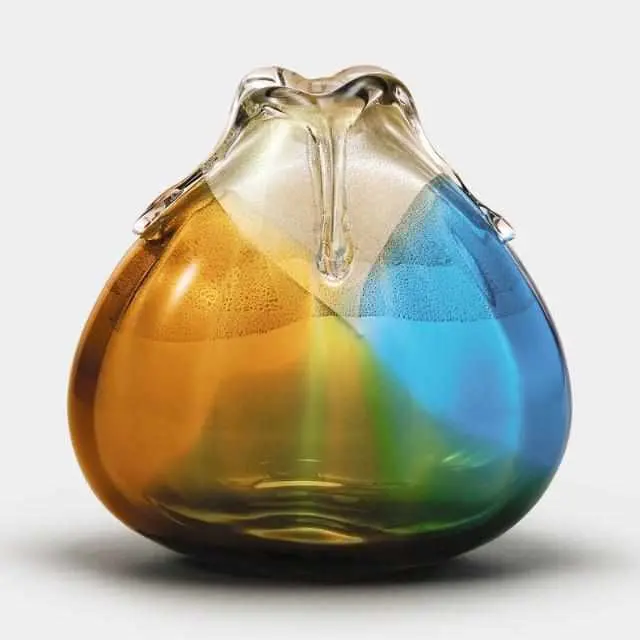 Large Kinsai Autumn Style Vase – Bold Tsugaru Vidro Statement Vessel By Aderia 1