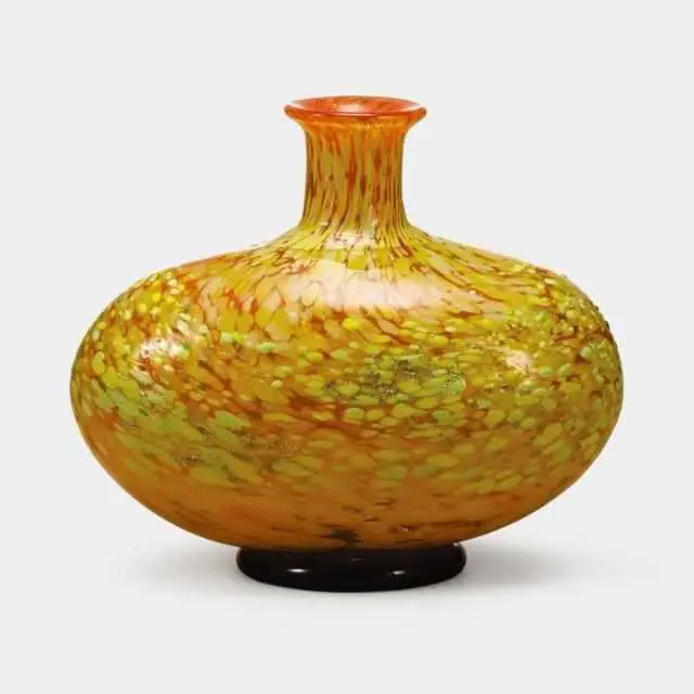 Large Towada Autumn Leaves Vase – Rustic Tsugaru Vidro Sculptural Piece By Aderia 1