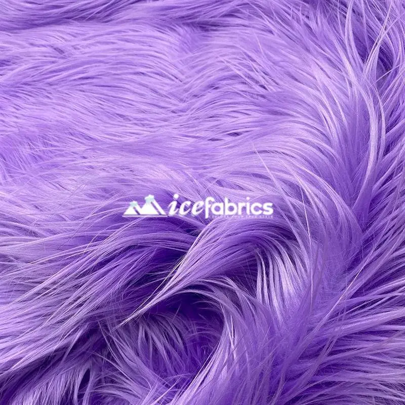 Lavender Luxeshag Faux Fur Upholstery Fabric – Shaggy Mohair Texture 1