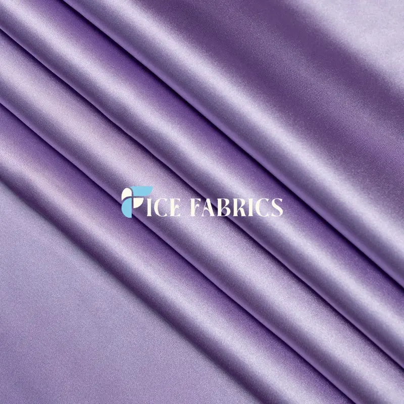 Lavender Stretch Silk Satin Fabric 1