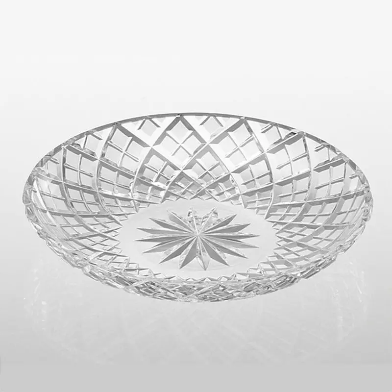 Layered Bamboo Fence Small Dish – Clear Crystal Edo Kiriko By Kagami 1