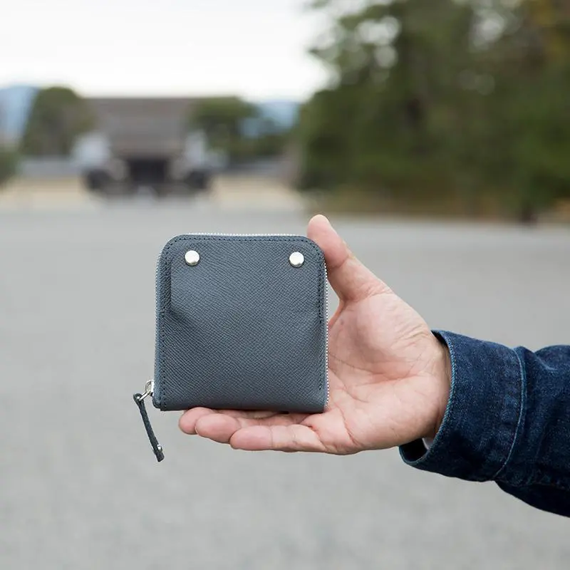 Leather Smartphone Case: Anti-Bacterial Winter-Gray Texture – Smart Move! Series By Rakukei 1