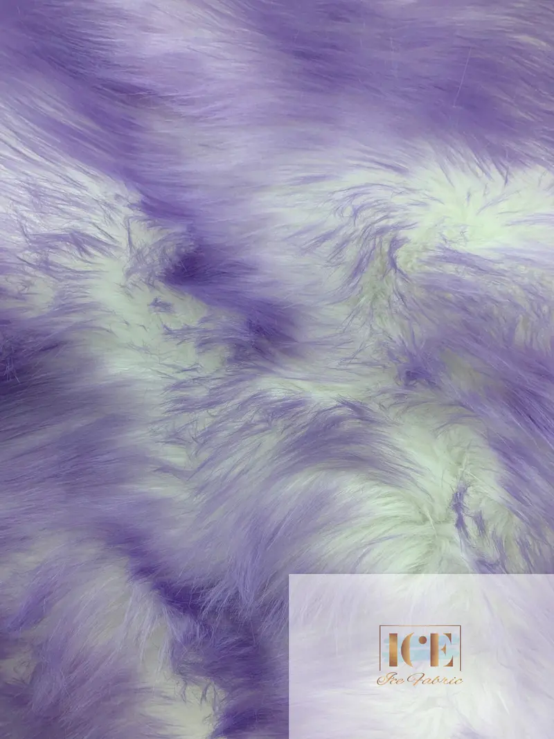 Lilac Canadian Candy Shaggy Faux Fur Fabric – Gentle Pastel Pile 1