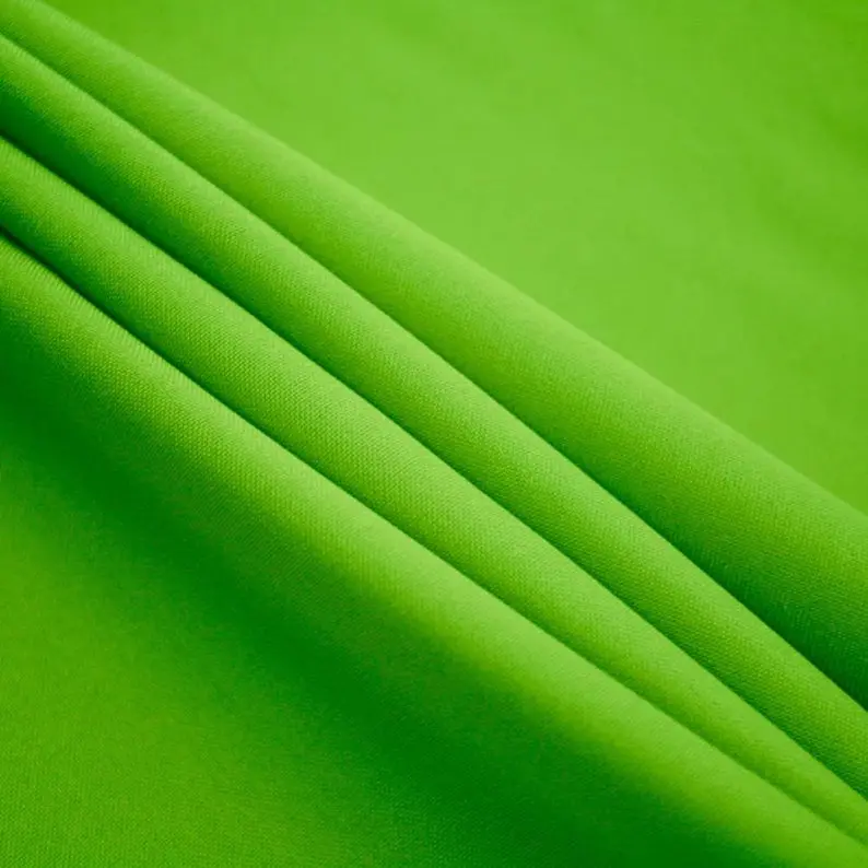 Lime Green Solid Polyester Poplin Fabric – 60" Wide 1